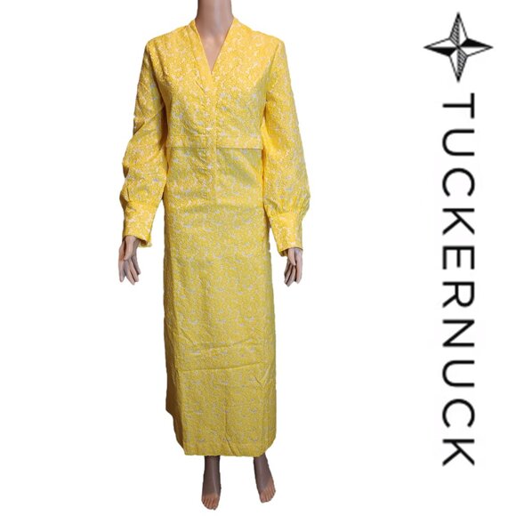 Tuckernuck Dresses & Skirts - Tuckernuck Yellow Daisy Jacquard Aurelia Dress NWT XL